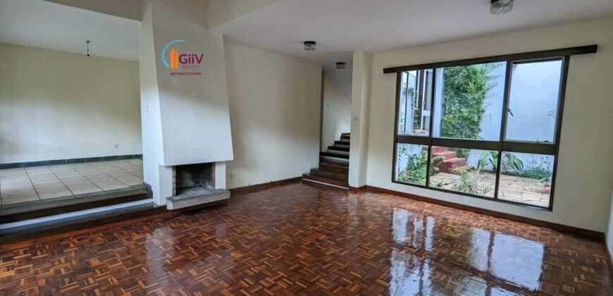 KILELESHWA; 4 Bedroom Townhouse with a private Garden