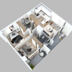 Sky Valley_Westlands_2 Bedroom Type 1 Flr Plan